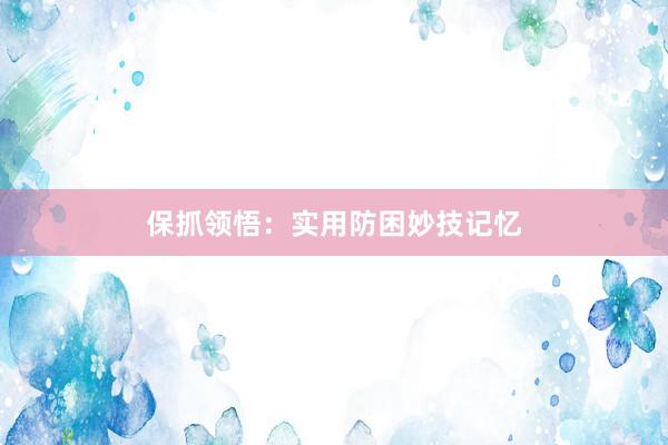 保抓领悟：实用防困妙技记忆