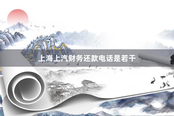 上海上汽财务还款电话是若干